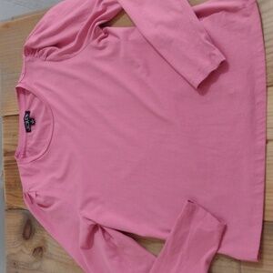 J Crew Pink Puff Sleeve Crew Neck Tee for Women Size M